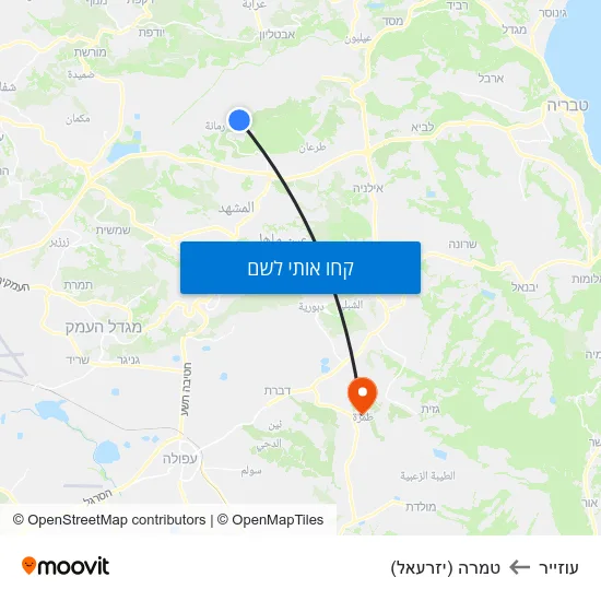 מפת עוזייר לטמרה (יזרעאל)