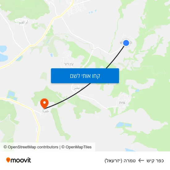 מפת כפר קיש לטמרה (יזרעאל)
