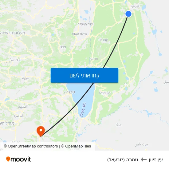 מפת עין זיוון לטמרה (יזרעאל)