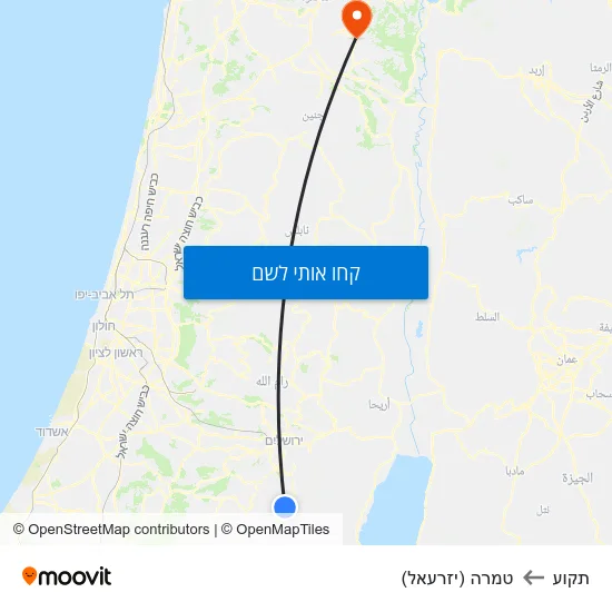 מפת תקוע לטמרה (יזרעאל)