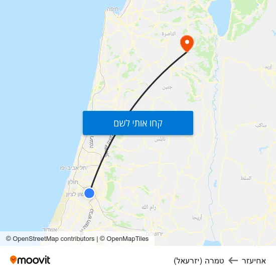 מפת אחיעזר לטמרה (יזרעאל)