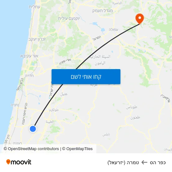 מפת כפר הס לטמרה (יזרעאל)