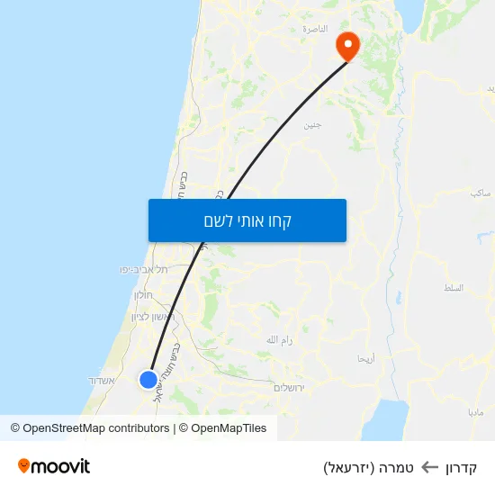 מפת קדרון לטמרה (יזרעאל)