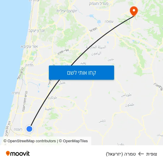 מפת צופית לטמרה (יזרעאל)
