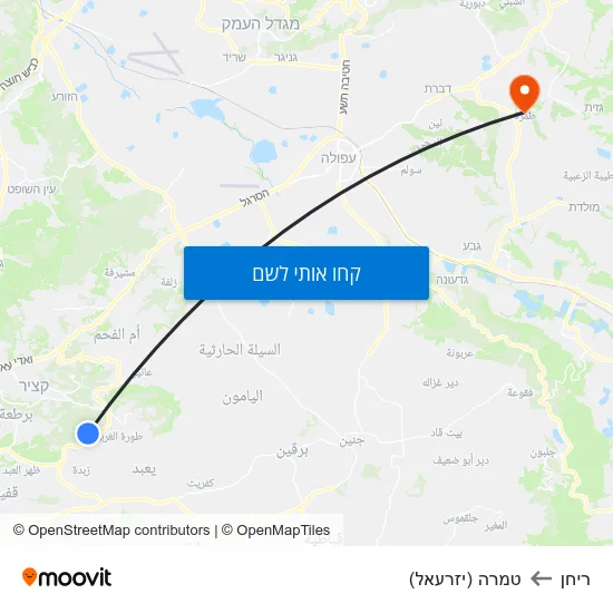 מפת ריחן לטמרה (יזרעאל)