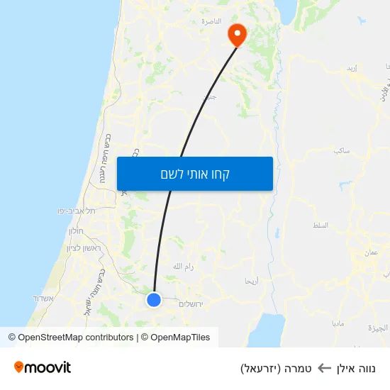 מפת נווה אילן לטמרה (יזרעאל)