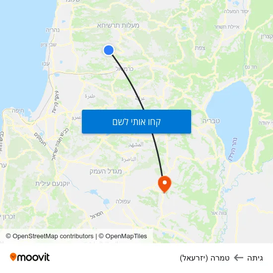 מפת גיתה לטמרה (יזרעאל)