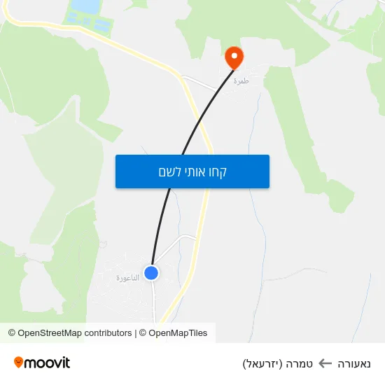 מפת נאעורה לטמרה (יזרעאל)