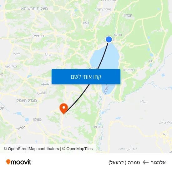מפת אלמגור לטמרה (יזרעאל)