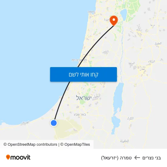 מפת בני נצרים לטמרה (יזרעאל)