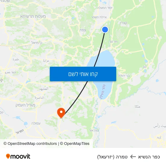 מפת כפר הנשיא לטמרה (יזרעאל)