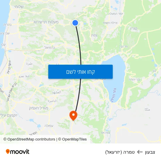 מפת צבעון לטמרה (יזרעאל)