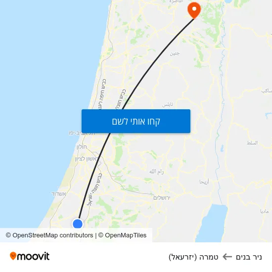 מפת ניר בנים לטמרה (יזרעאל)