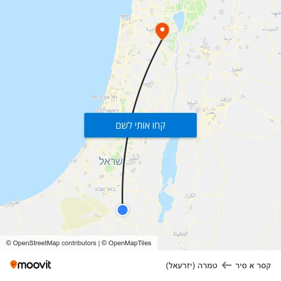 מפת קסר א סיר לטמרה (יזרעאל)