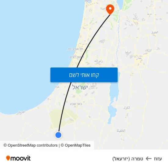 מפת עזוז לטמרה (יזרעאל)
