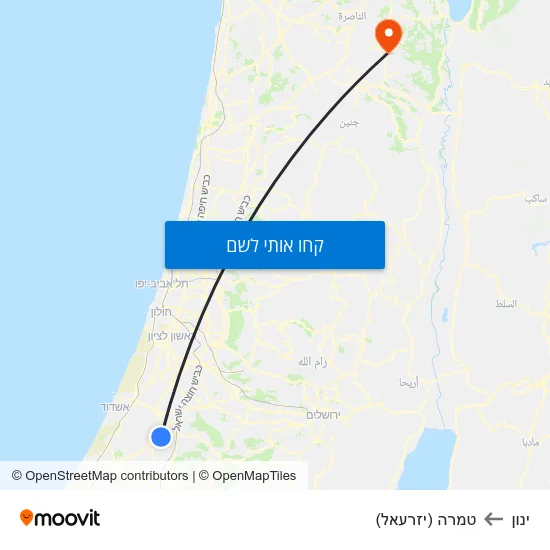 מפת ינון לטמרה (יזרעאל)