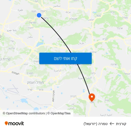 מפת קורנית לטמרה (יזרעאל)
