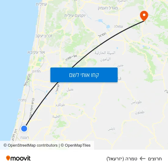 מפת חרוצים לטמרה (יזרעאל)
