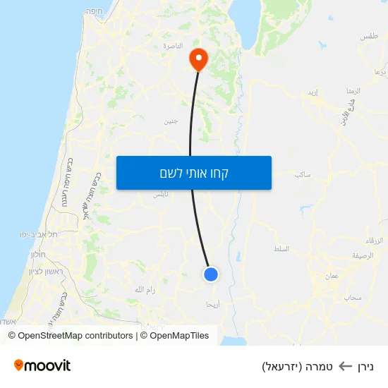 מפת נירן לטמרה (יזרעאל)