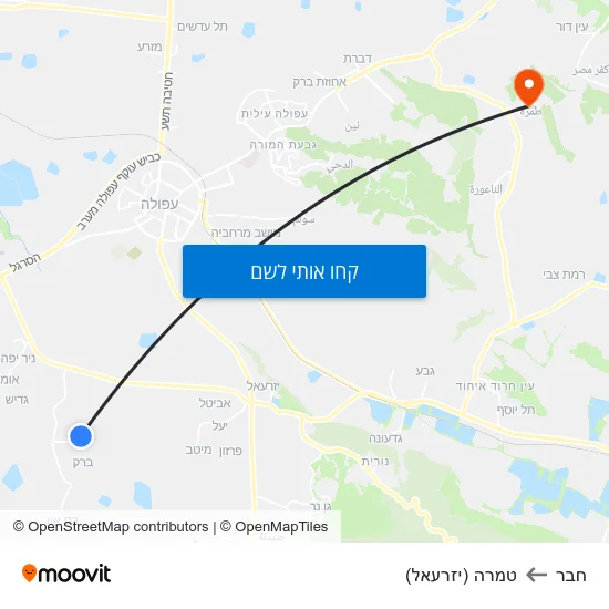 מפת חבר לטמרה (יזרעאל)
