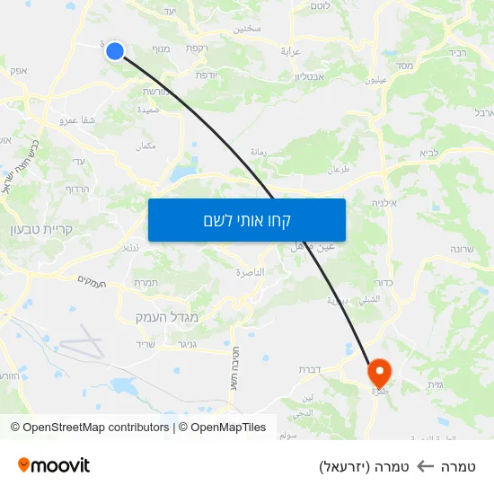 מפת טמרה לטמרה (יזרעאל)