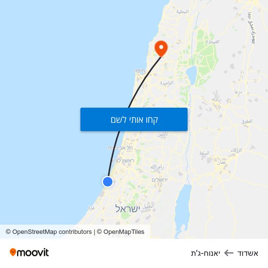 מפת אשדוד ליאנוח-ג'ת