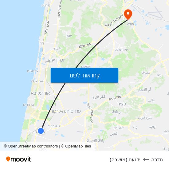 מפת חדרה ליקנעם (מושבה)