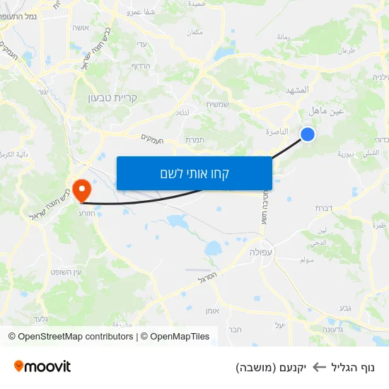 מפת נוף הגליל ליקנעם (מושבה)