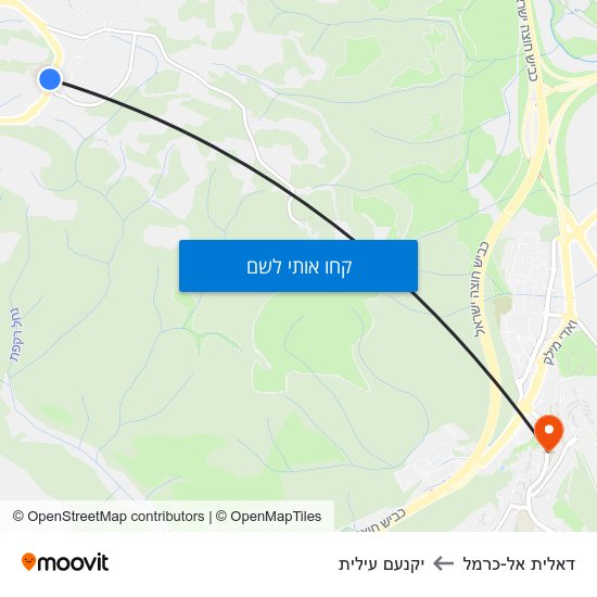 מפת דאלית אל-כרמל ליקנעם עילית