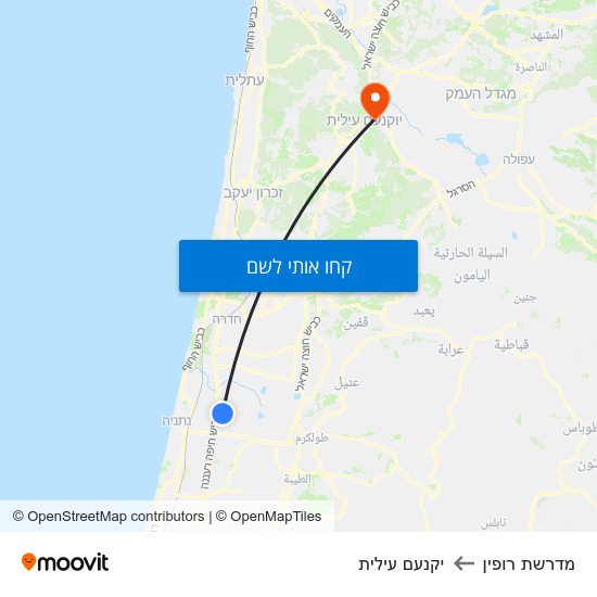 מפת מדרשת רופין ליקנעם עילית