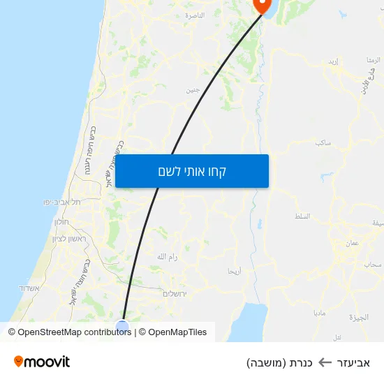 מפת אביעזר לכנרת (מושבה)