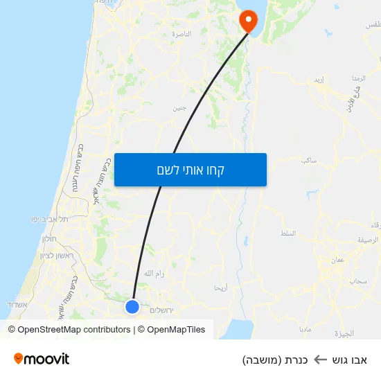 מפת אבו גוש לכנרת (מושבה)