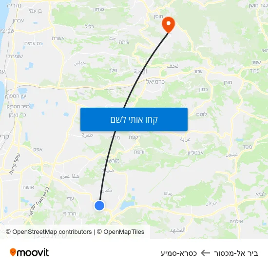 מפת ביר אל-מכסור לכסרא-סמיע
