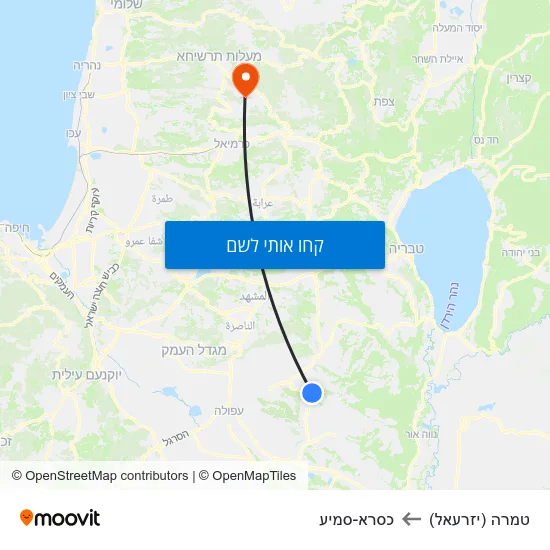 מפת טמרה (יזרעאל) לכסרא-סמיע