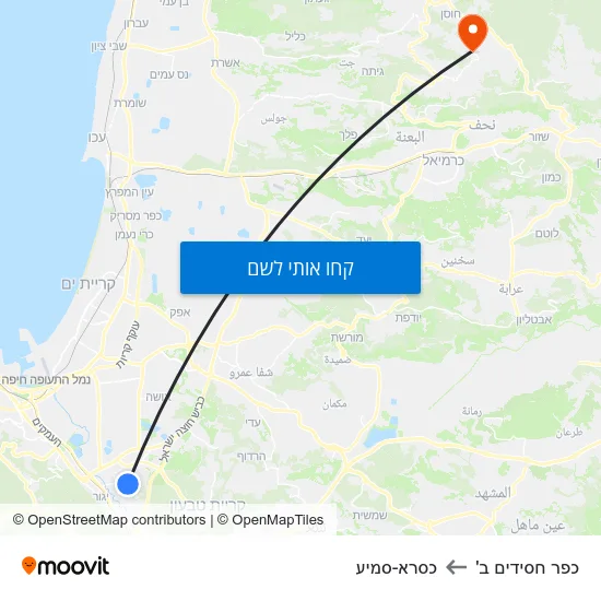 מפת כפר חסידים ב' לכסרא-סמיע