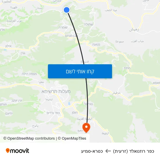 מפת כפר רוזנואלד (זרעית) לכסרא-סמיע