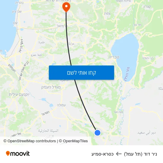 מפת ניר דוד (תל עמל) לכסרא-סמיע
