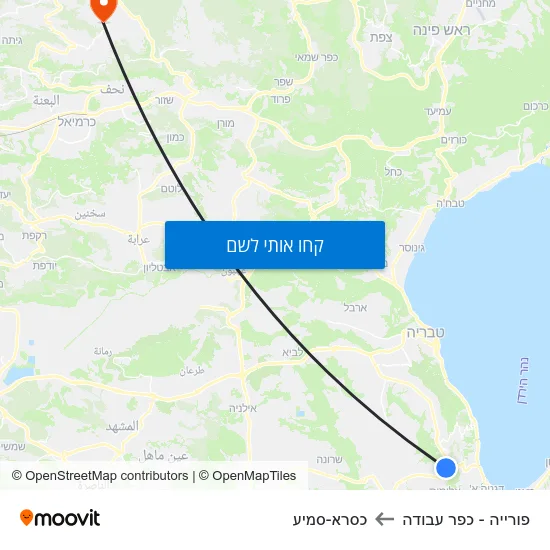 מפת פורייה - כפר עבודה לכסרא-סמיע