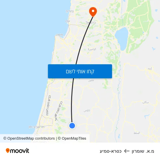 מפת מ.א. שומרון לכסרא-סמיע