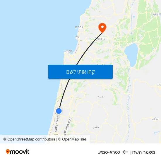 מפת משמר השרון לכסרא-סמיע