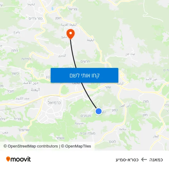 מפת כמאנה לכסרא-סמיע