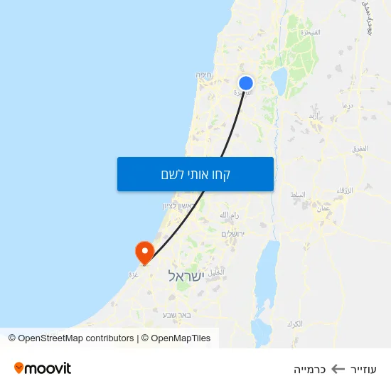 מפת עוזייר לכרמייה