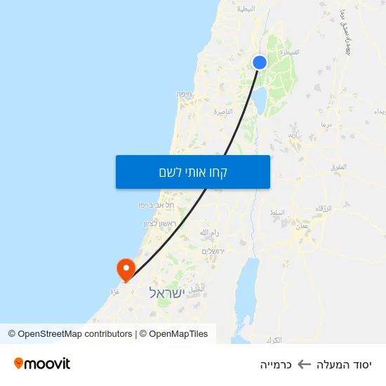 מפת יסוד המעלה לכרמייה