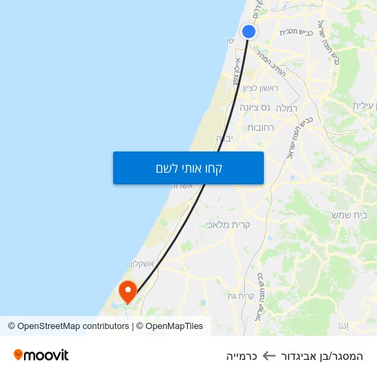 מפת המסגר/בן אביגדור לכרמייה