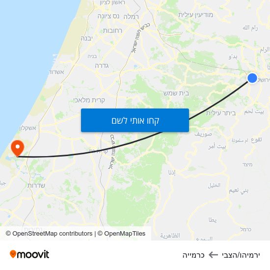 מפת ירמיהו/הצבי לכרמייה