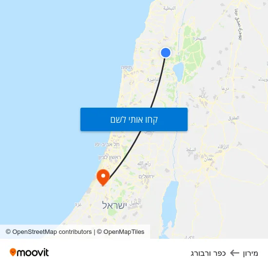 מפת מירון לכפר ורבורג