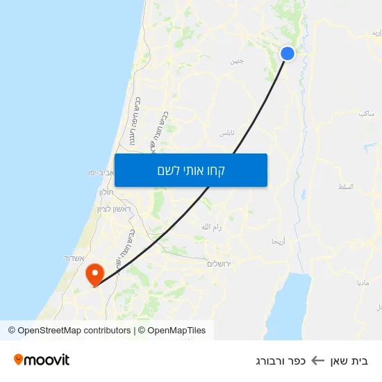 מפת בית שאן לכפר ורבורג