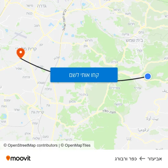 מפת אביעזר לכפר ורבורג