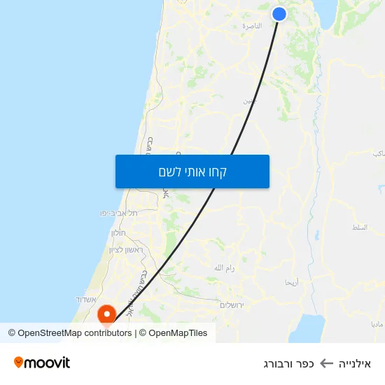 מפת אילנייה לכפר ורבורג