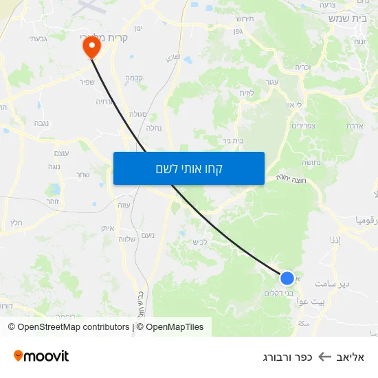 מפת אליאב לכפר ורבורג